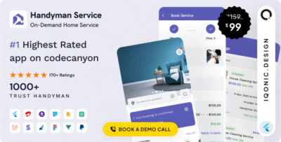 Handyman Service - On-Demand Home Service Flutter App with Complete Solution + ChatGPT