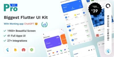 ProKit Flutter - Best Selling Flutter UI Kit with Chat GPT App