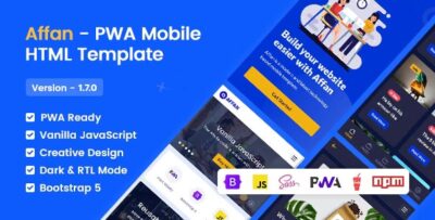 Affan - PWA Mobile HTML Template