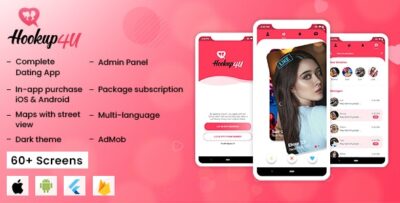 Hookup4u - Dating App | AI-Powered Flutter Dating App with Admin Panel | Tinder Clone