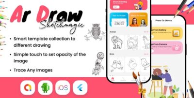 AR Draw Sketch & Paint Flutter Application PHP Admin Panel