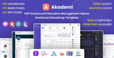 Akademi - PHP School and Education Management Admin Dashboard Template