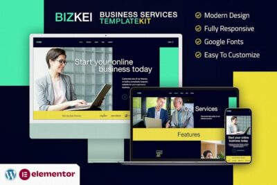 Bizkei Business & Services Elementor Template Kit