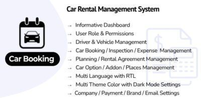 Car Booking SaaS Car Rental Management System