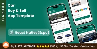 Car Buy & Sell App Template in React Native CarHub