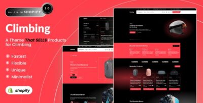 Climbing - Extreme Sports and Adventure Shopify 2.0 Theme