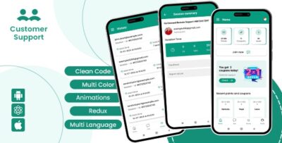 CustomerAssist - Customer Support Tickets Helpdesk Ticketing React Native iOSAndroid App Template