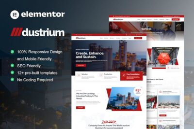 Dustrium - Industrial & Manufacturing Elementor Pro Template Kit