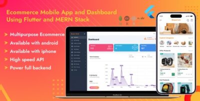 Ecommerce Mobile App and Dashboard using Flutter, React Js and Node Js