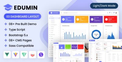 Edumin - Vue JS Education Admin Dashboard Template