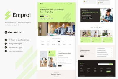 Emproi - Human Resources & Recruitment Agency Elementor Template Kit