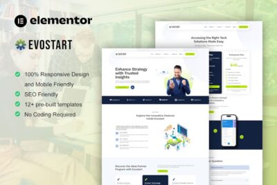 Evostart - Tech Startup Company Elementor Pro Template Kit