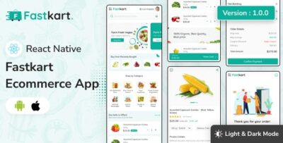 Fastkart - eCommerce React Native Mobile App Addon