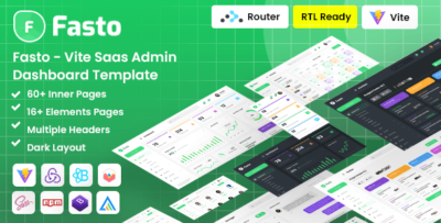 Fasto - React (Vite) Saas Admin Dashboard Template