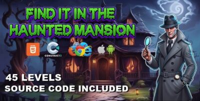 Find It In The Haunted Mansion - DesktopMobile - HTML5 Game - Construct 3 (C3p)