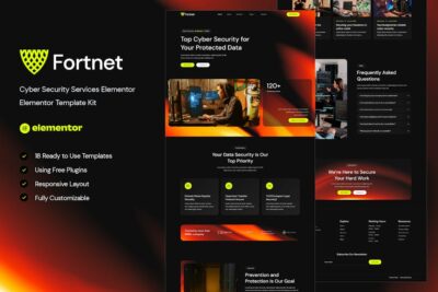 Fortnet - Cyber Security Services Elementor Template Kit