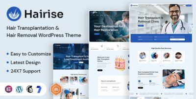 Hairise - Hair Transplantation and Hair Removal WordPress Theme