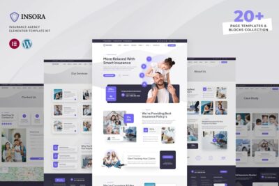 Insora - Insurance Agency Elementor Template Kit