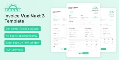 Ivonne - Invoice Nuxt Template