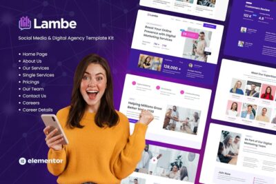 Lambe - Digital Marketing Agency Elementor Template Kits