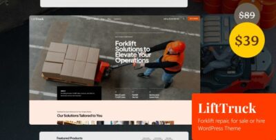 LiftTruck - Forklift repair, for sale or hire WordPress Theme