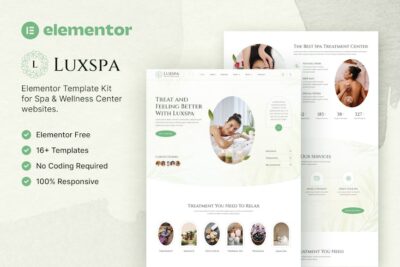 Luxspa – Spa & Wellness Center Elementor Template Kit