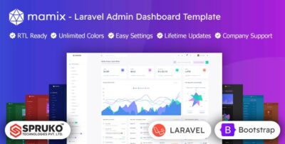 Mamix - Laravel Admin Panel Dashboard Template