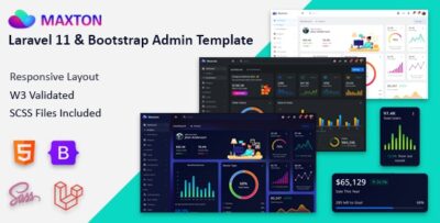 Maxton - Laravel 11, Yii, CodeIgnitor Admin & Dashboard Template