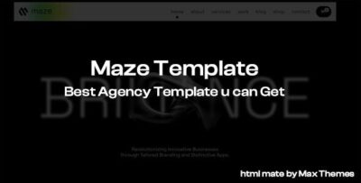 Maze - Agency Portfolio HTML Template