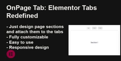 OnPageTab Turn Elementor Sections into Tabs