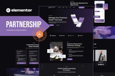 Partnership - Finance & Investment Consultant Elementor Template Kit