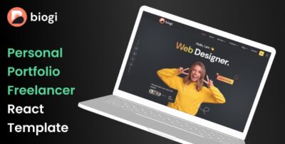 Personal Portfolio Freelancer React Template - Biogi