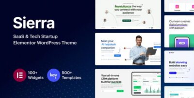 Sierra – SaaS Tech Startup Elementor WordPress Theme v1.3