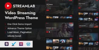 Streamlab - Video Streaming WordPress Theme v3.1