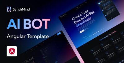SynthMind - AI Generator Bot Business and Technology Startup Angular Template