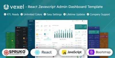 Vexel - ReactJS Javascript Dashboard Template