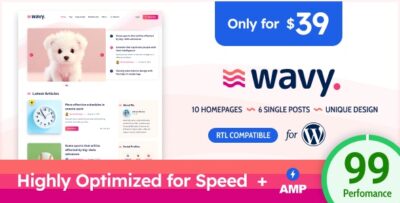 Wavy - Modern & Lightweight Blog for WordPress v1.8.0