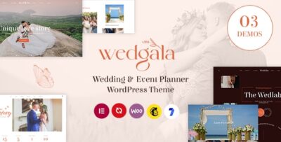 Wedgala - Wedding and Event Planner WordPress Theme