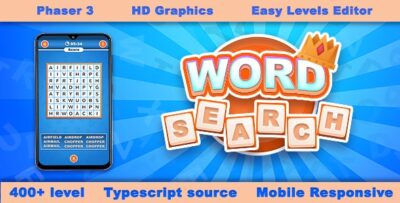 Word Puzzle For Kids - HTML5 (Phaser 3, Typescript)