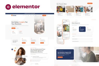 Zeleb - Social Media Marketing & Digital Advertising Elementor Template Kit