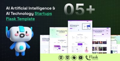 AI Artificial Intelligence & AI Technology Startups Flask Template - AI Doodle