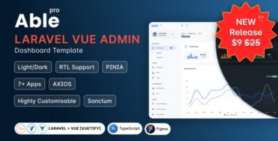 Able Pro VueJs + Laravel Admin Dashboard Template