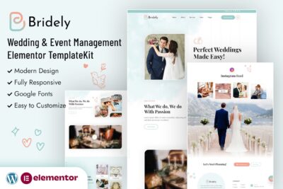 Bridely Wedding & Event Management Elementor Template Kit