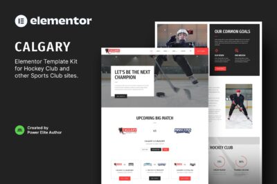 Calgary – Hockey Team & Sports Club Elementor Template Kit