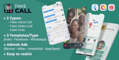 CallFaker - Flutter Social Media Fake Call With Admob (Fake Video Call, Fake Voice Call, Fake Chat)