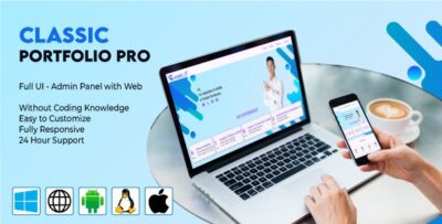 Classic Flutter Portfolio Pro - Web and Admin Panel