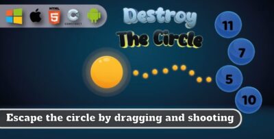 Destroy the Circle - HTML5-Shooting Game-Construct 3