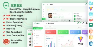 ERES - React (Vite) Hospital Admin Dashboard Template