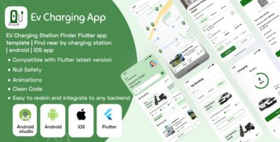 EV Charging Station Finder Flutter app template Find near by charging station android iOS app