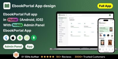 EbookPortal Ebook Full App in Flutter with NodeJs Backend ReadHub App Template